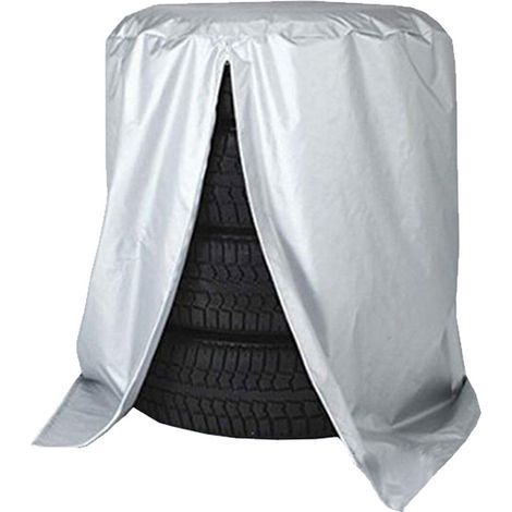 Housse de pneu universelle (85 x 120 cm, argent, 210D), housse de protection pour pneu, sac à pneu