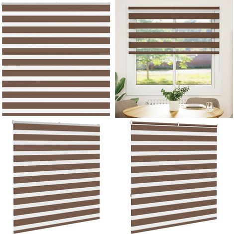 vidaXL Zebrarollo Braun 140x150 cm Stoffbreite 135,9 cm Polyester (1/5)