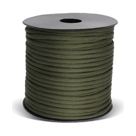 50 m vert militaire Corde de tente en polyester à 9 brins, corde pour bâche de camping, corde résistante au vent, corde de survie d'urgence (1/5)