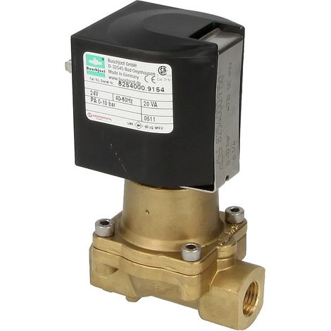 Electrovanne Buschjost G1/4,1,9m³/h,0-10bar +90°C,NBR, 24VAC