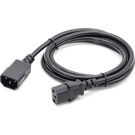 Extension d'alimentation pour PC 230V 1m, Prise à Fiche, IEC 320 C13 pour C14 (1/5)
