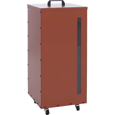 [NEUWERTIG] Pelletbehälter HHG-245, Pelletbox, Aufbewahrungsbox für z.B. Tierfutter, Sichtfenster Rollen 86x36x36cm kupferfarben (1/5)