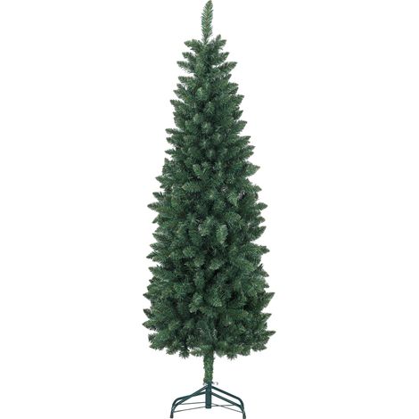 HOMCOM Albero di Natale Finto 182.88cm con 479 Rami Alto e Stretto Verde (1/5)