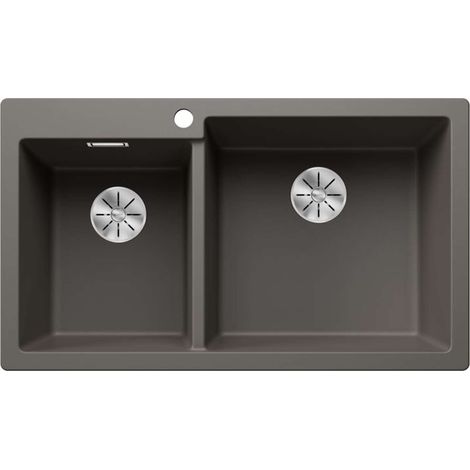 BLANCO Einbauspüle PLEON 9 Rechts InFino Silgranit Vulkangrau (1/2)