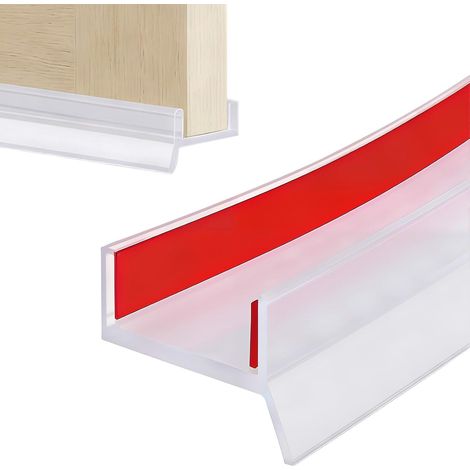 Transparent Flexible Door Edge Seal, 5M/16.4ft Silicone Skirting Board Seal for 15mm/16mm/17mm Kitchen Plinths