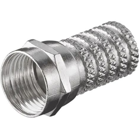 connettore antenna satellitare parabola tipo F twist-on 6 mm zinco