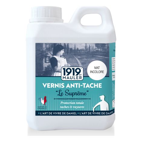 Vernis incolore mat pour meuble 0,125L – Résistant aux tâches et détergents – Application en 2 couches – Fabriqué en France – 1919 By Mauler