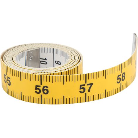 Mètre de Couture 5m Double Face avec Arrêt Auto, Ruban Souple pour Taille et Mesures Corporelles (1/5)