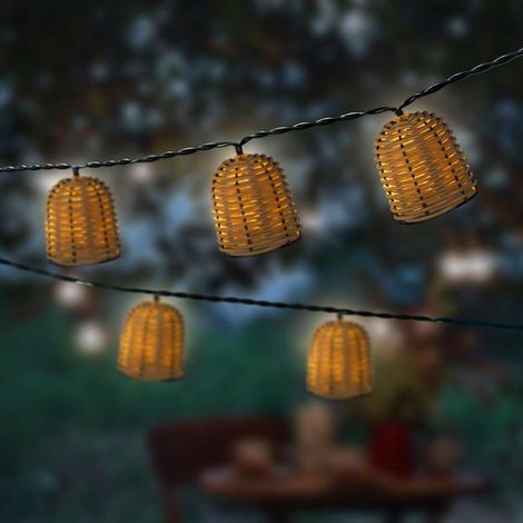 Kaemingk Catena Solare 2,1 M Luce Calda LED Vimini Naturale Per Esterni (1/5)