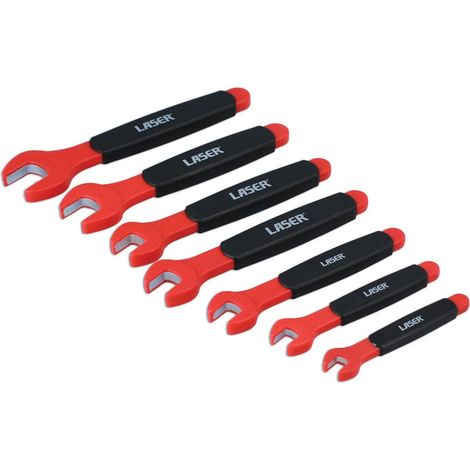 Set di 7 chiavi piane a forchetta isolate TUV/GS VDE Laser Tools