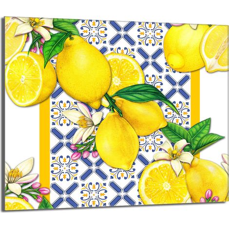 Protezione per piano cottura in vetro 60x52 Limoni (1/5)