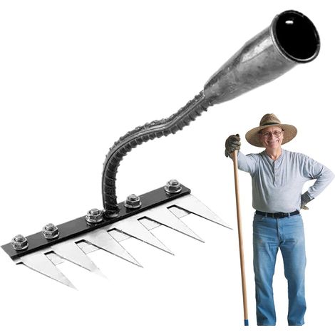 Râteau de Jardin - râteau Amovible - désherbant - de Jardinage - Fourche - (1/5)