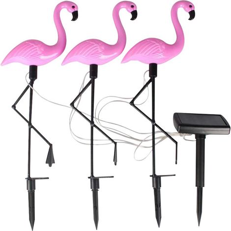 Lampe Strend Pro 7193, Flamingos, Pack. 3Stk, Solar, 18x6x52 cm, 3x2 LED, AA (1/2)