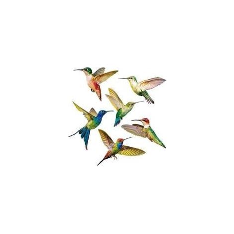 Fenêtre D'Autocollant Anti-Collision 6 Pièces Autocollant de FenêTre de Colibri Oiseaux Stickers Pour FenêTre Autocollant Verre Decal Anti-Collision FenêTre Cling Pour PréVenir des Oiseaux Strikes (1/5)
