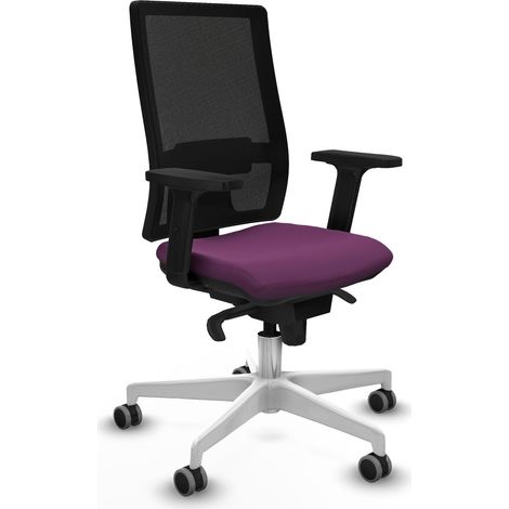 Horna sincro malla negra similpiel morado brazos 2D base blanca  ruedas 65mm engomadas (1/5)