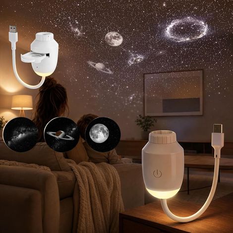 Veilleuse projecteur de galaxie 2 en 1