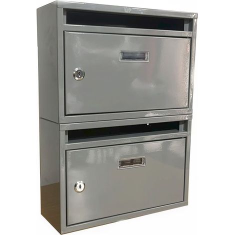 Cassetta postale condominiale modulare componibile posta buca lettere casa 2 posti verticale grigio 465ds (1/3)