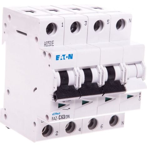 Disyuntor 3P+N C 63A 15kA AC FAZ C63/3N 278981
