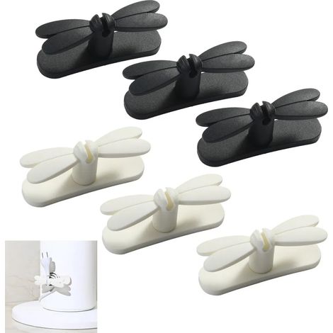Juego de 6 piezas para organizar cables, para diversos dispositivos, de silicona, para organizar, enrollar y acortar cables, de montaje en pared, para cocinas y baños. (1/5)