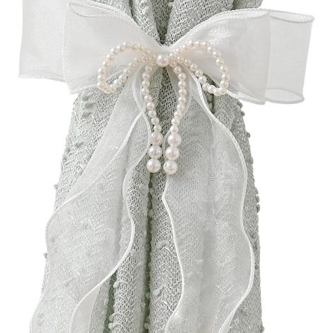 Alzapaños de perlas con estampado de mariposas: fáciles de instalar, duraderos, ideales para interiores elegantes. (1/4)