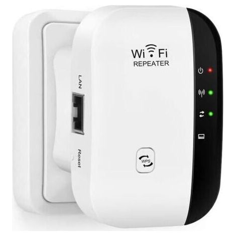 Répéteur WiFi, amplificateur de signal réseau sans fil 300 Mbps 2,4 GHz avec fonctions AP/RP et WPS, compatible avec toutes les box Internet (1/5)