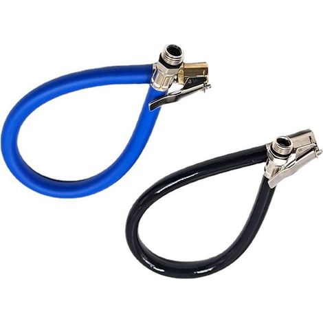 Tube D'Extension de Gonfleur de Pneu, 2 Pièces Tuyau de Gonflage Pneu Voiture, Tuyau Gonflage Pneu, pour Pneus de Voiture Pneus de Vélo Compresseurs d'air Pompes à Air, 14.56in Bleu & 14. (1/5)