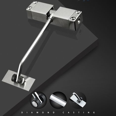 Einfacher Türschließer aus Edelstahl für Zuhause, Hotel und Büro. Automatischer, federbelasteter Türschließer. Praktische und einfach zu montierende Konstruktion. (1/2)