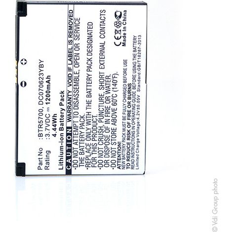NX - Batterie téléphone, smartphone, GSM 3.7V 1200mAh - AT-PA618BTR5700DC070623YBY (1/4)
