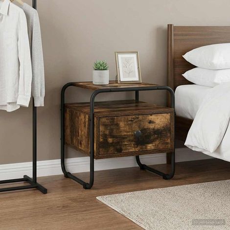 Armadio da Notte Rovere Fumo 40 x 39,5 x 40 cm vidaXL (1/5)