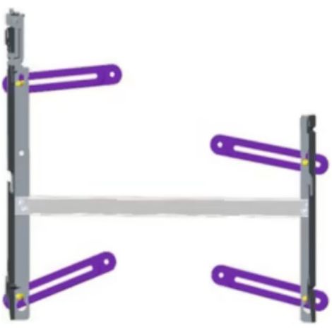 Thermor – Fixation universelle pour convecteur – Support de fixation chauffage central – Largeur ajustable – Installation facile pour espaces confinés
