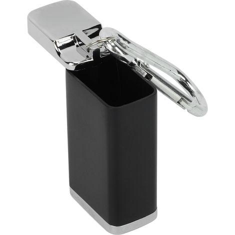 Mini cendrier portable et léger pour cigarettes et cigares, résistant et idéal pour la maison et l'extérieur (noir). (1/5)