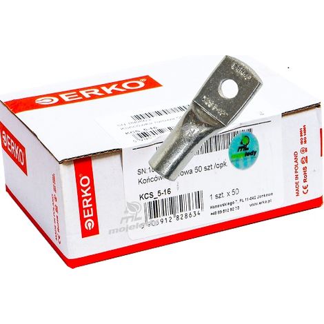 Ojal para tubo KCS CU de 16 mm M5, 50 unidades ERK