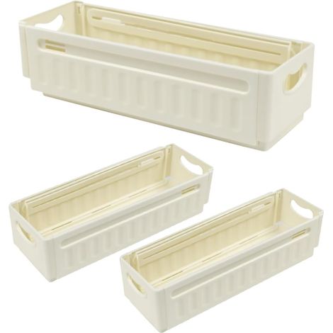 4er-Set ausziehbare Aufbewahrungsboxen, stapelbar, 28-48cm (1/5)
