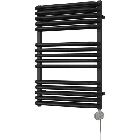 Crossmoor - Black Electric Towel Rail H736mm x W500mm 600w Thermostatic (1/2)