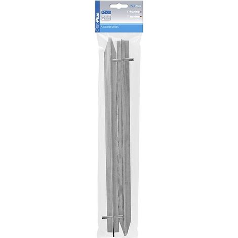 Picchetto a t 40 cm metallo 2 pezzi in sacchetto di plastica (1/5)