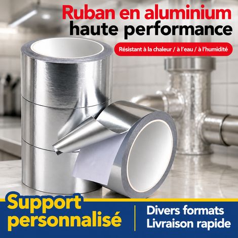 Ruban adhésif aluminium renforcé fibre de verre 3 cm × 10 m épaisseur 0,15 mm 3cm 10m 0.15 mm 9 × 9 × 3 cm 75 g – Livraison gratuite (1/5)