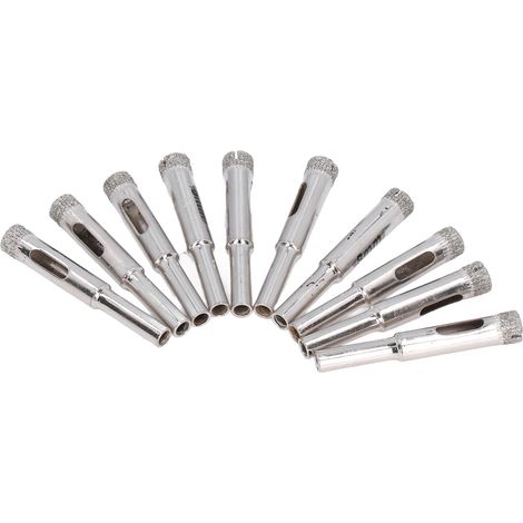 10 Stück gelötete Diamant-Lochsägen-Bohrer 8 mm für Glas, Granit, Marmor und Keramikfliesen (1/5)