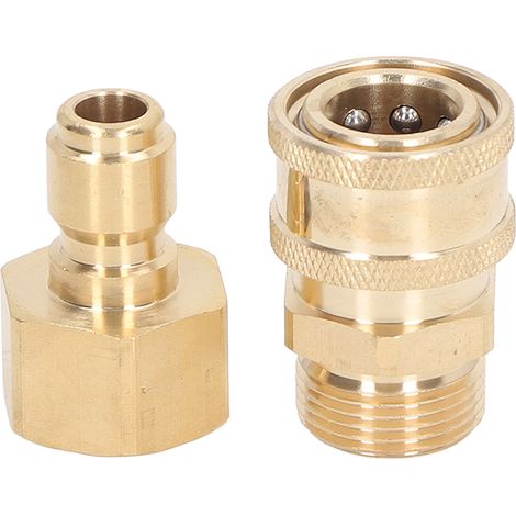 Raccords pour nettoyeur haute pression 5000 PSI, adaptateur de tuyau pour machine à laver, connecteurs mâle et femelle M22x1,5 mm, filetage femelle et filetage mâle. (1/5)