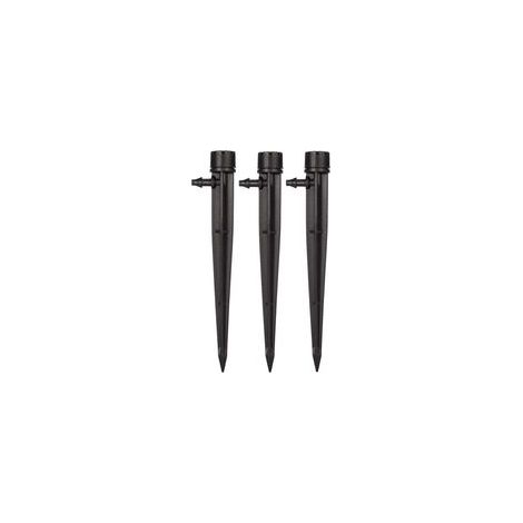 (50 unidades) Goteros de riego para jardín para tuberías de 4 mm/7 mm, 360 grados, 8 orificios ajustables, kit de sistema de riego de microflujo
