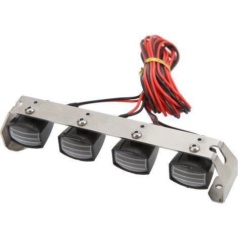 Barre lumineuse LED carrée pour toit, phare à monter soi-même pour voiture RC SCX10 1/10 (crawler) - 4 lumières (1/5)