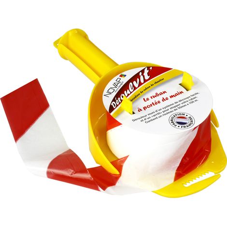 Enrouleur de ruban 50mm x 200m Jaune - Déroulvit - 3048049 (1/3)