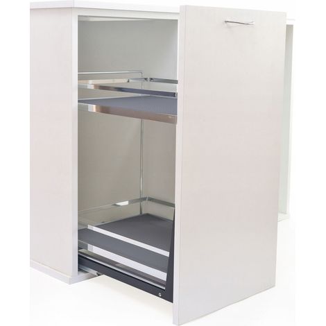 Cesta portaequipajes 40 TMY antracita cromo cierre suave 400 mm base s贸lida