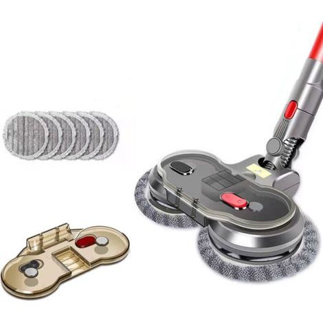 Tête de vadrouille électrique pour aspirateur V10 V11 V7 V8, balai Dyson Brush, accessoire de vadrouille électrique Brosse rotative pour aspirateur Dyson Livré avec 6 chiffons de vadrouille et (1/5)