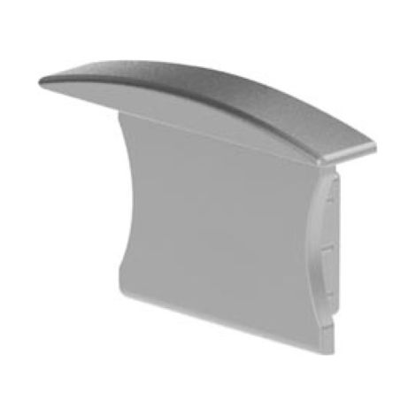 CAPUCHON EN ALUMINIUM POUR PROFILÉ POUR RUBAN LED RECESSED SLIMLINE 15 MM - SANS TROU DE CÂBLE - ARGENT VELLEMAN EC-RSL15-H3 (1/2)