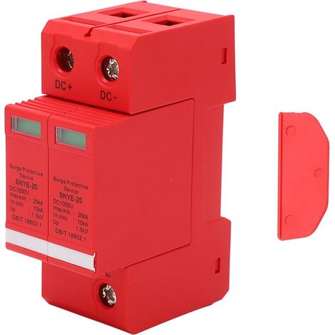 Parafoudre DC - 1000 V - 2 Pôles - Pour Installation Photovoltaïque - IP20 - Montage Sur Rail 35 mm - 1 Pièce (1/5)