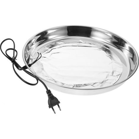 Socle Chauffant Chaleur Continue Stable en Acier Inoxydable Prise Eu 220-240v Chauffe-eau D'hiver pour Volailles et Canards Adapté pour Usage en Ferme (1/5)