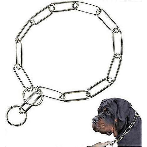 Colliers étrangleurs, colliers de dressage pour chiens, colliers classiques, chaîne en acier massif réglable, chaîne épaisse pour chien (1/5)