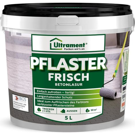 ULTRAMENT Pflaster Frisch, Betonlasur, Anthrazit, 5 Ltr