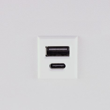 ZULA WALL GU10 BIANCO CON USB  A+C 2A (1/3)