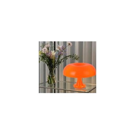 Pilzförmige LED-Nachttischlampe in Orange, langlebig, sicher und umweltfreundlich, für Wohn-, Arbeits-, Wohnzimmer- und Schlafzimmer, auch als Geschenk geeignet, inklusive warmweißem Leuchtmittel – Cr